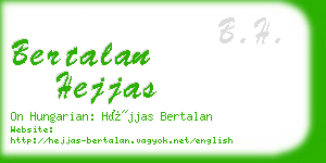 bertalan hejjas business card